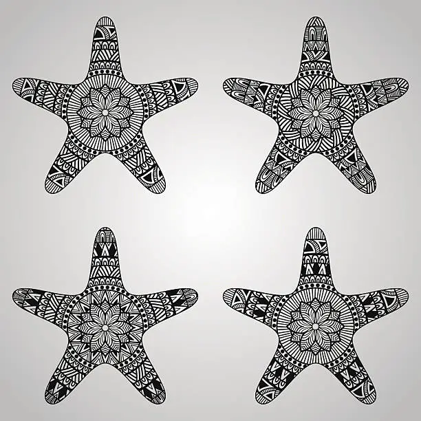 Vector illustration of Vector Star Collection
