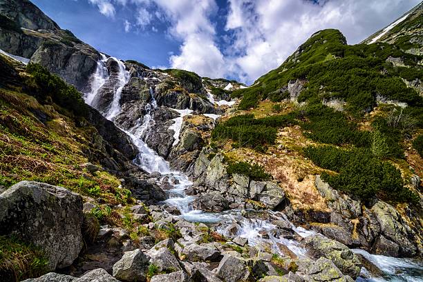 istock Mountain waterfall Siklawa in Polish Tatra 537247866