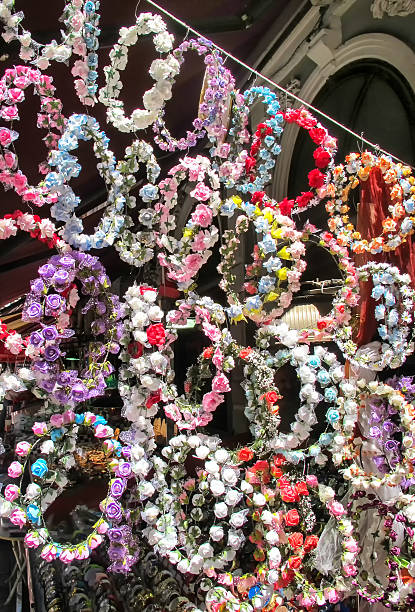 istock Shop with Flower Wreaths 537247971