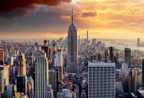istock New York skyline at sunset, USA. 537247990