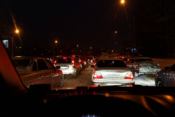 istock Night traffic in the city 537248655