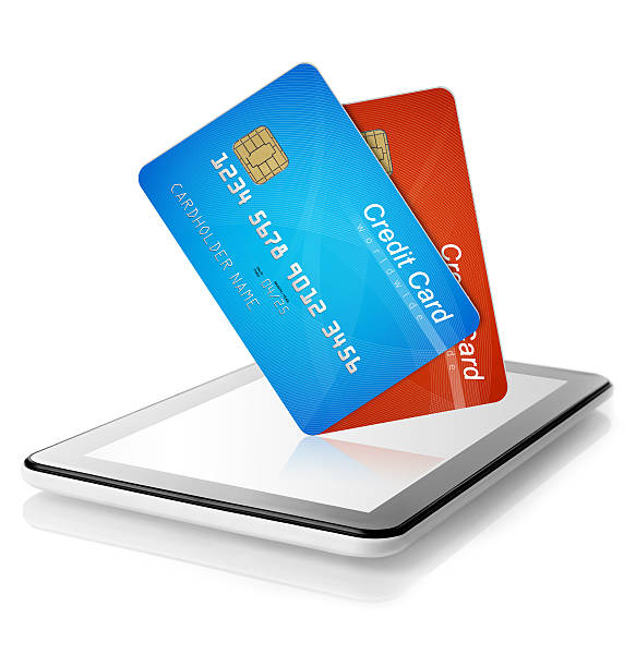 istock Credit cards and digital tablet 537248674
