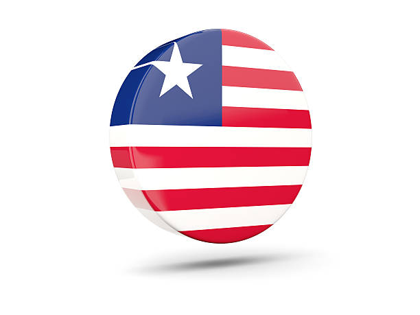 istock Round icon with flag of liberia 537249462