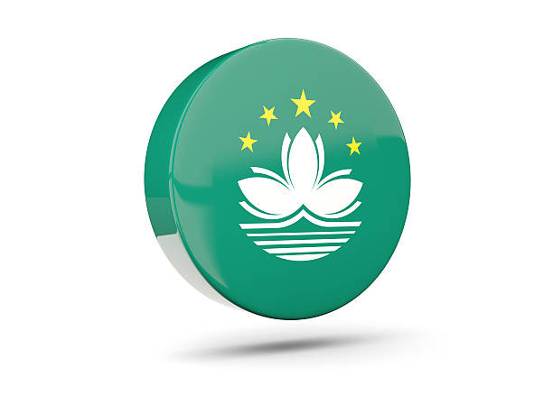 istock Round icon with flag of macao 537249782
