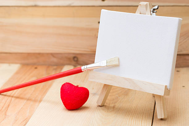 istock draw painting canvas empty space for text, love art concept. 537250176