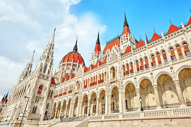 Hungarian Parliament close-up. Budapest.