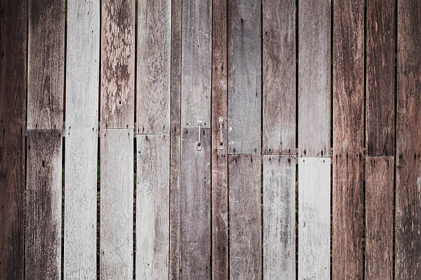 istock old reuse wood door with simple door handle 537253794