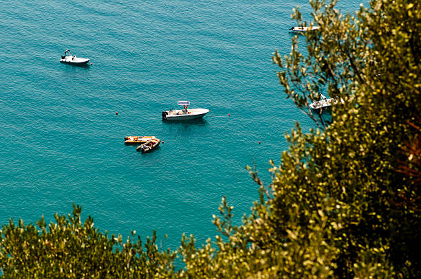 Panoramic view of the sea in Maratea.Italytop view the beaches of Maratea in Basilicata. Italy