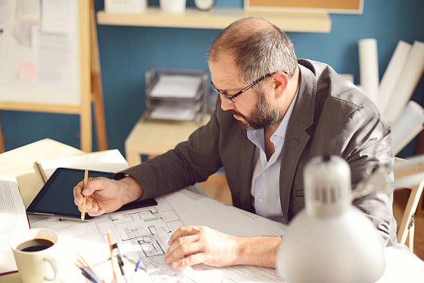istock Mature Adult man working in the office 537268646