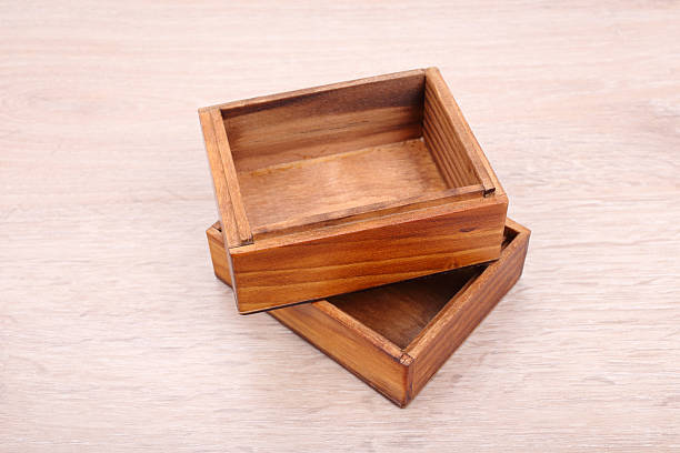 istock Wooden box on wooden background 537269574