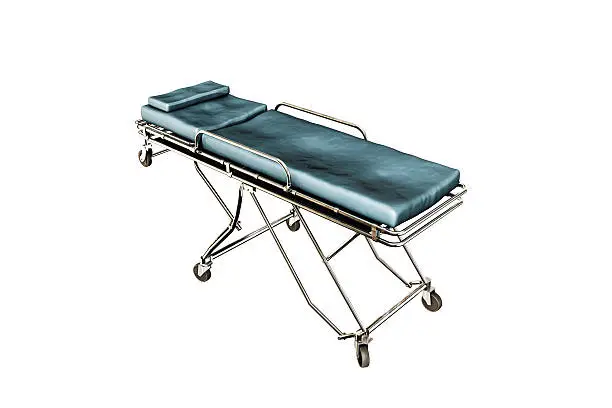3d illustration of an emergency stretcher isolated on white background