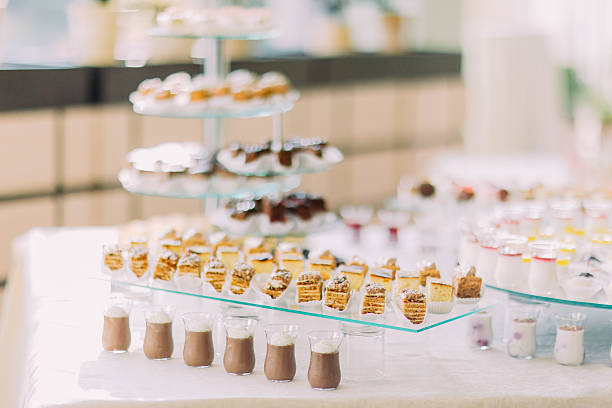 istock Dessert buffet with delicious sweet bakery and coffee-shakes 537272206