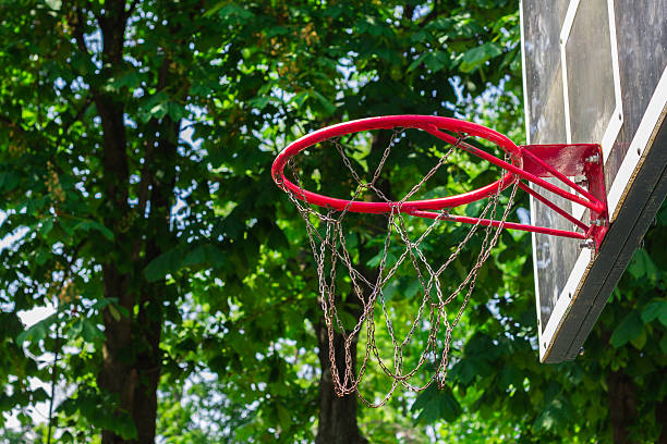istock basketball hoop in the park 537273474