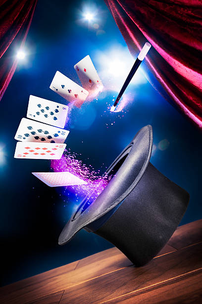 istock High contrast image of magician hat on a stage 537273821