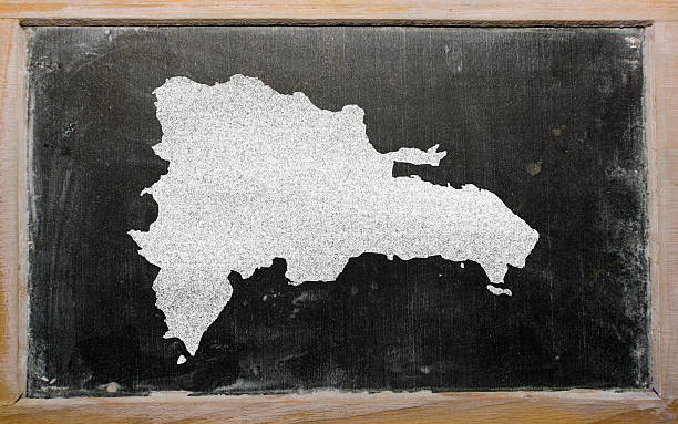 istock outline map of dominican on blackboard 537273933