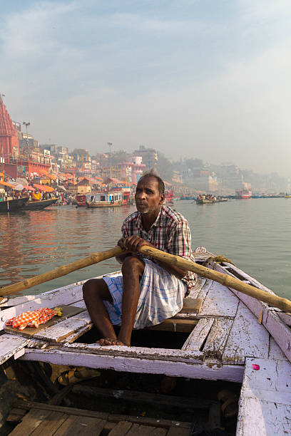 istock Boat Man at Varanasi, India 537274212