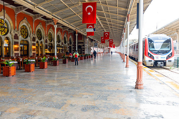 Famous orient express train station in Istanbul Turkey stock photo