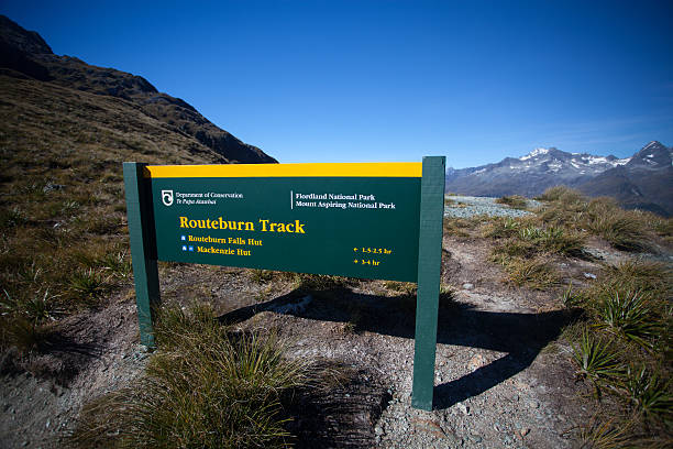 трек рутберн новая зеландия - routeburn falls new zealand mountain beauty in nature стоковые фото и изображения