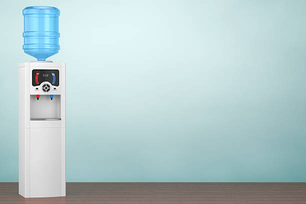 古いスタイルの写真です。ボトルウォータークーラーをます。3dレンダリング - water cooler ストックフォトと画像