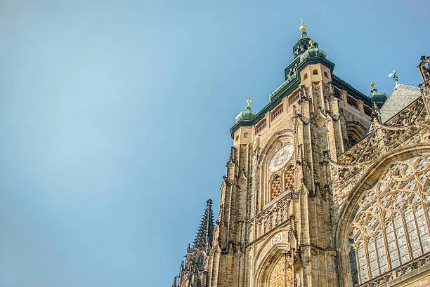 View of the St.Vitus Cathedral in Prague, Czech Republic.