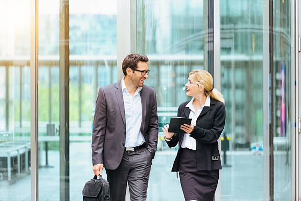 istock Business people meeting in financial district 537276092