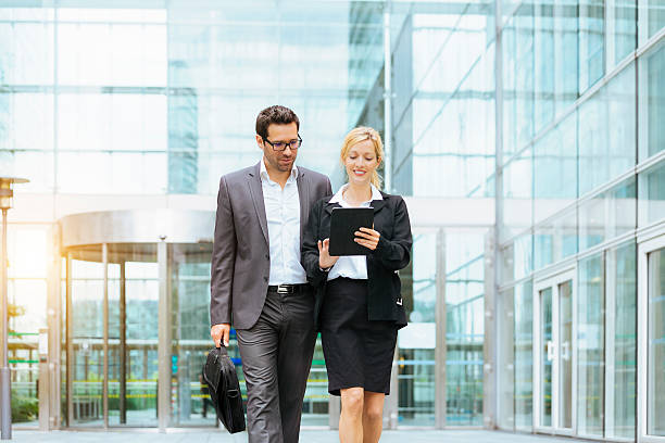 istock Business people meeting in financial district 537276306