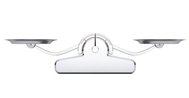 シンプルなバランスをお届けいたします。3dレンダリング - scale ストックフォトと画像