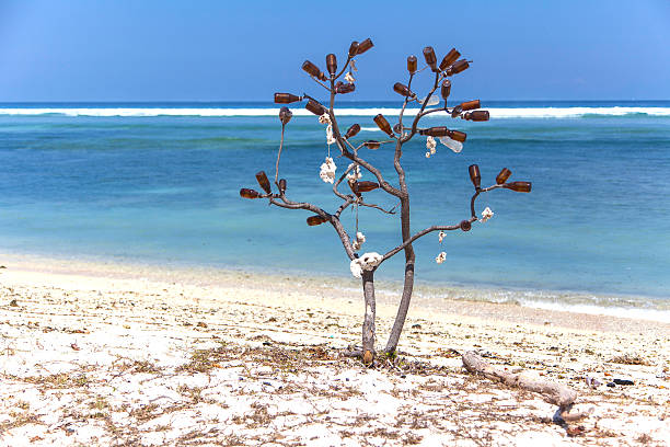 индонезийская гили траванган пляже. - island tropical climate travel sand стоковые фото и изображения