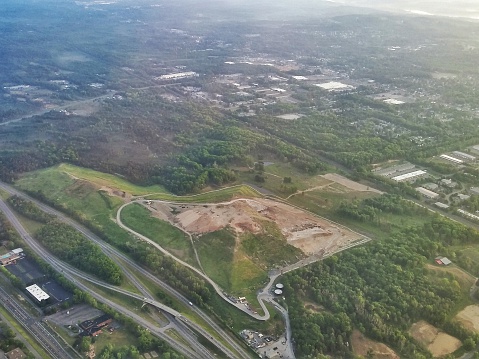 City of Albany Landfill Garbage Dump Aerial View, Colonie, NY