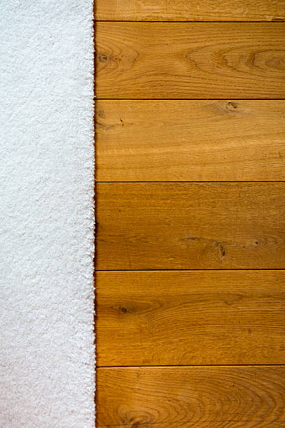 istock Directly above wooden floor with white carpet 537282696