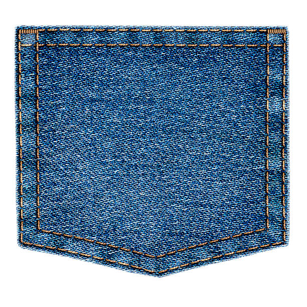 istock Simple blue jeans pocket isolated on white background 537283018