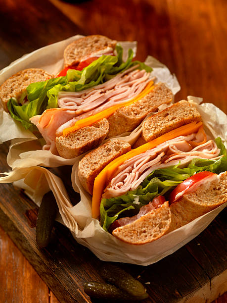 istock Deli Style Turkey Bagel Sandwich 537285144