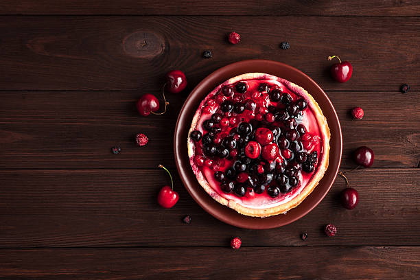 istock summer yogurt dessert with berries, top view, flat lay 537285830