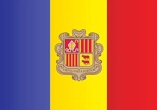 Vector illustration of Flag of Andorra