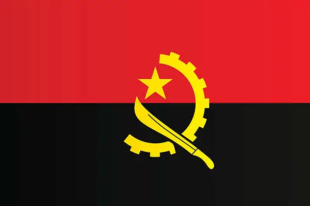 Vector illustration of Flag of Angola