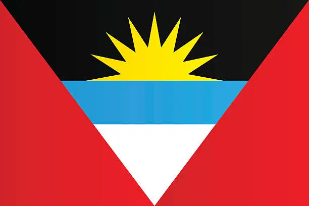Vector illustration of Flag of Antigua And Barbuda