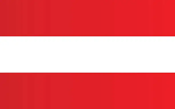 Vector illustration of Flag of Austria