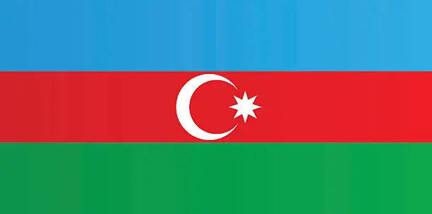 Vector illustration of Flag of Azerbaijan