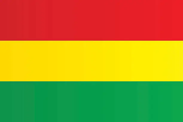 Vector illustration of Flag of Bolivia
