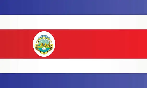 Vector illustration of Flag of Costa Rica