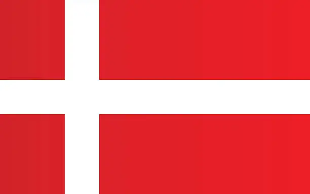 Vector illustration of Flag of Denmark