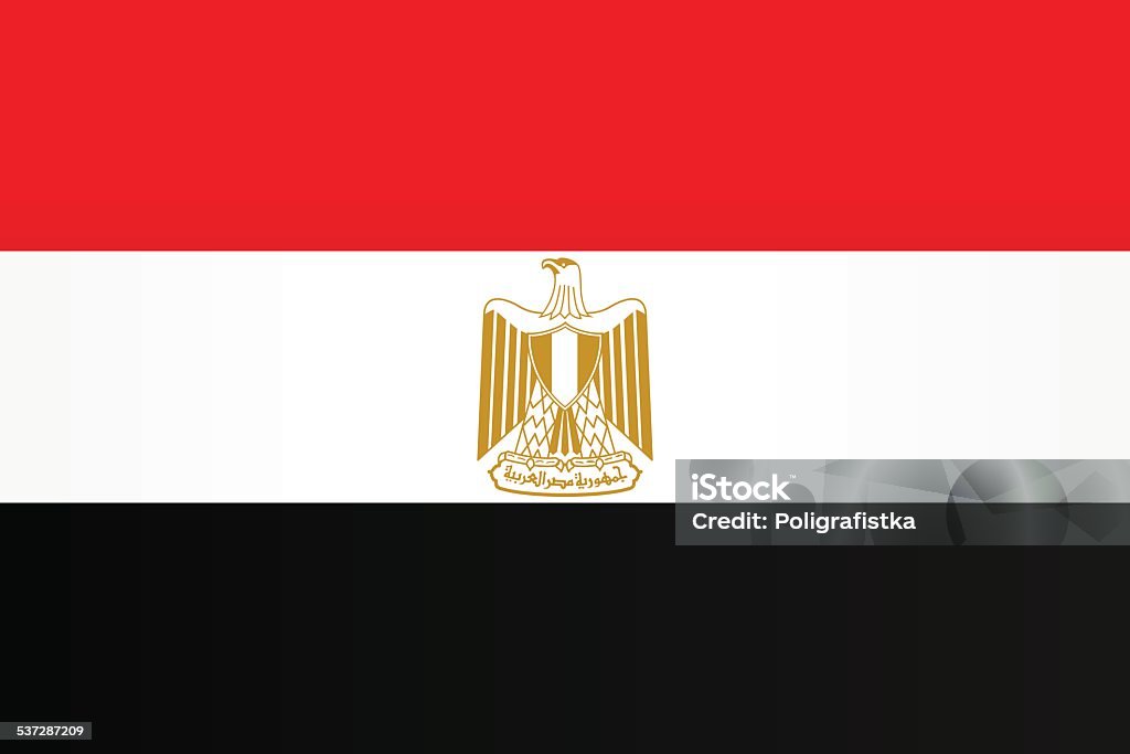 Flag of Egypt Egyptian Flag stock vector