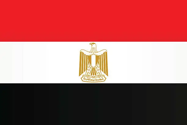 Vector illustration of Flag of Egypt