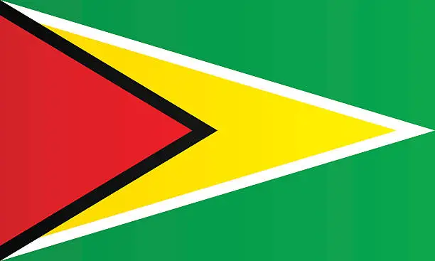 Vector illustration of Flag of Guyana