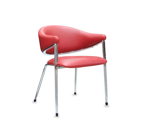 istock Modern office chair from red leather. Isolated 537287262