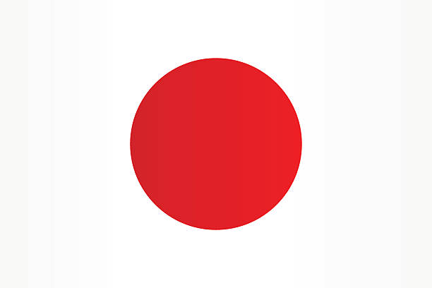 флаг японии - japan stock illustrations