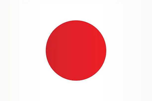 Vector illustration of Flag of Japan