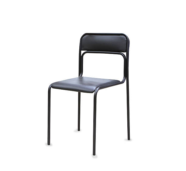 istock The office chair from black leather. Isolated 537287292