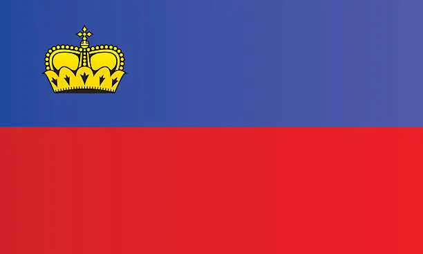 Vector illustration of Flag of Liechtenstein