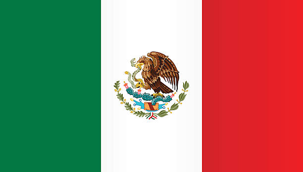 флаг мексики - мексика stock illustrations